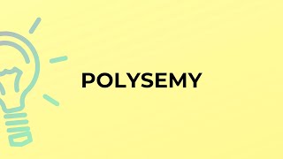 What is the meaning of the word POLYSEMY [upl. by Poliard]