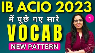 Vocabulary Asked in IB ACIO 2023  1 Synonyms Antonyms Idioms One Word  English With Rani Maam [upl. by Gunthar]