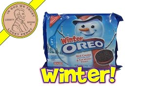 Oreo Winter Edition Cookies Nabisco  2013 Christmas Candy amp Snack Series Candy Review [upl. by Qifar]