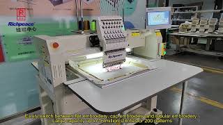 Richpeace Computerized Single Head Cap Tubular Embroidery Machine capembroiderymachine richpeace [upl. by Iegres]