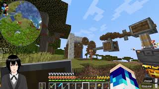 22 Início da construção a farm de madeira create mod Minecraft [upl. by Aleekat]