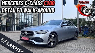 Explore the AllNew 2024 Mercedes CClass C200  Walkaround and Features 57 Lakhs [upl. by Aicitan]