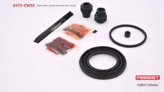 0475CW5F FRONT BRAKE CALIPER REPAIR KIT FOR CITROEN [upl. by Eniamahs451]