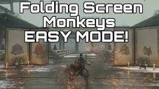 SEKIRO Folding Screen Monkeys EASY MODE [upl. by Atnod]