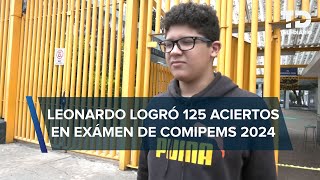 Resultados Comipems 2024 Leonardo Bravo fue uno de los aspirantes que obtuvo puntaje casi perfecto [upl. by Latham]