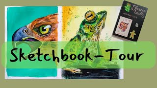 SketchbookTour SkizzenbuchTour mixedmedia [upl. by Rosio]