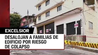 Desalojan a familias de edificio en Naucalpan que está a punto de colapsar [upl. by Novej898]