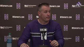 Football  Pat Fitzgerald PostPurdue Press Conference 111117 [upl. by Ecydnak]