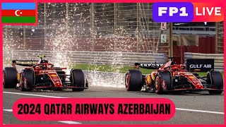 🔴F1 LIVE  2024 AZERBAIJAN GP  FP1 Live data and Commentary Baku City Circuit [upl. by Acemaj]