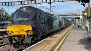 68008 Thrashes Through Rugeley Trent Valley On A Intermodal Service With a 5 Tone [upl. by Ydnagrub177]