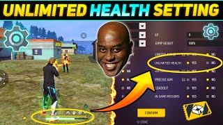 UNLIMITED HEALTH SETTING IN FREE FIRE  CUSTOM ROOM NEW AMAZING SETTINGS  FREE FIRE NEW SETTING [upl. by Swords]