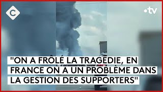 LyonPSG  violents affrontements entre supporters sur l’autoroute  La Story  C à Vous 27052024 [upl. by Yelkrab]