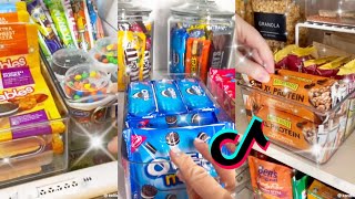 pantry fridge refill and restock tiktok compilation 🍇🍋🥝 [upl. by Enelrats909]