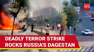 Russia Under Attack Terrorists Storm Church Synagogue In Dagestan Region Several Killed amp Injured [upl. by Laeahcim]