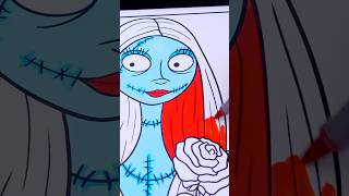 Coloring Sally 🧵 nightmarebeforechristmas sally coloring art drawing ohuhumarkers inspire [upl. by Kienan]