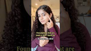 Foundations that are acne safe amp Non acne safe acnesafemakeup acneproneskin [upl. by Anahsek]