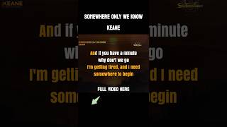 Somewhere Only We Know  Keane Karaoke Version karaoke karaokemusic karaokesong [upl. by Elburr]