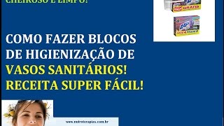 COMO FAZER BLOCOS DE HIGIENIZAÇÃO DE VASOS SANITÁRIOS  RECEITA FÁCIL E PRÁTICA [upl. by Knick]