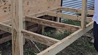 watch how we built a chicken coop using just what we had available [upl. by Anehsuc364]