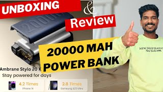 Ambrane 20000 mah Power bank  Unboxing  Experience  High Tech Vlogs [upl. by Renado]