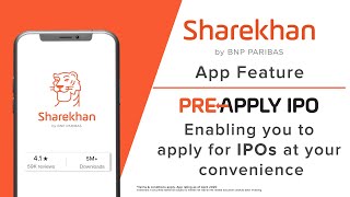 Pre Apply IPO Feature on the Sharekhan App [upl. by Animahs]