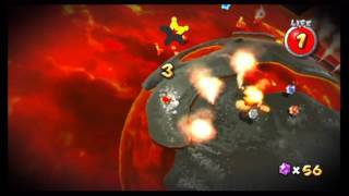 Super Mario Galaxy Playthrough  Melty Molten Galaxy Lava Spire Daredevil Run Daredevil Comet [upl. by Duncan]