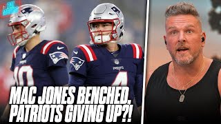 Mac Jones Benched Week 13 vs Chargers Team Seems Like They Have Given Up  Pat McAfee Reacts [upl. by Nomolos]