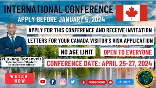 FULLY FUNDEDSELF FUNDED CONFERENCES IN CANADA FOR 2024  OPEN TO EVERYONE  NO AGE LIMIT NO IELTS [upl. by Vassaux]