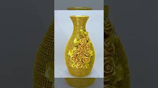 Easy Plastic bottle flower vase making diy roomdecor craft diyroom [upl. by Yleak550]