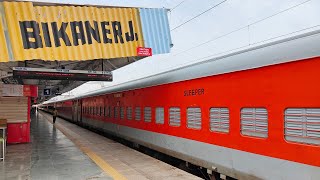 Empty Rake of 12489 Bikaner  Dadar Western SF Express Getting Shunted at Bikaner Junction [upl. by Akahs]