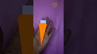 Amazing making of carrot using paper  Nice Origami DIY art shorts viral [upl. by Friedland554]