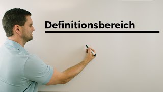 Definitionsbereich bei Funktionen  Mathe by Daniel Jung [upl. by Kerad476]