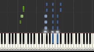 James Brown  Its a mans world Synthesia Piano tutorial Eb minor [upl. by Soalokin389]