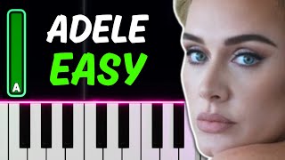 Adele  Someone Like You  EASY BEGINNER Piano Tutorial [upl. by Adnael619]