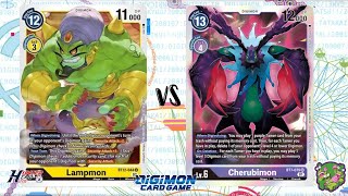 DIGIMON TCG Lampmon Yellow vs Cherubimon Purple [upl. by Bowes]