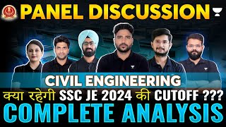 क्या रहेगी SSC JE 2024 की cutoff   Panel Discussion  Detail Analysis  Civil Engineering [upl. by Ateloiv971]