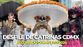 Así se vivió el ESPECTACULAR DESFILE DE CATRINAS en la CIUDAD DE MÉXICO 2024 🇲🇽 recorrido completo [upl. by Magdaia]