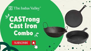 Best Cast Iron Cookware Set In India  Top Cast Iron Skillet  Kadai  Tawa  The Indus Valley [upl. by Eniruam]