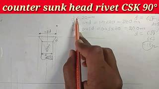 Flat counter sunk head rivet free hand CSK 90 [upl. by Thorley134]