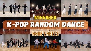 MIRRORED HYBE RANDOM DANCE BTS TXT LE SSERAFIM NewJeans ENHYPEN SEVENTEEN etc [upl. by Luhe]