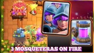 MAZO INSANO DE 3 MOSQUETERAS EN CLASH ROYALE😍 [upl. by Bois968]