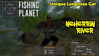 Unique Longnose Gar Neherrin River  Fishing Planet [upl. by Vi]