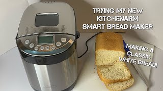 KITCHENARM 29in1 SMART Bread Maker Machine  Unboxing Setup  Making White Bread  First Loaf [upl. by Aisauqal]