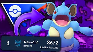 WITH SHADOW NIDOQUEEN TO RANK 1 IN THE WORLD IN THE GREAT LEAGUE  GO BATTLE LEAGUE [upl. by Atcele]