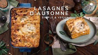 Lasagnes butternut lardons vegan et facile  LHerboriste [upl. by Roee261]