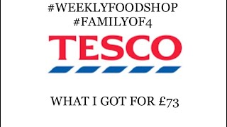 TESCO WEEKLY FOOD SHOP [upl. by Porett]