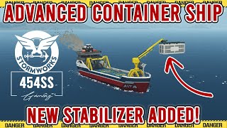 ACTIVE STABILIZER added to the Advanced Cargo Ship in Stormworks [upl. by Azenav]