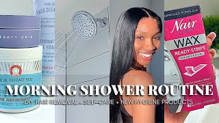 My Morning Shower Routine for Self Care  DIY Affordable Face amp Underarm Hair Removal  Janika Bates [upl. by Annayr]