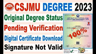 csjmu kanpur original degree statuscsjm kanpur university digital certificate download csjmu kanpur [upl. by Tseng20]