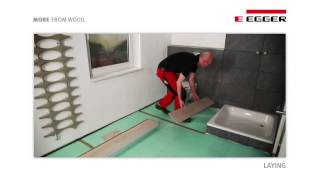 EGGER aqua laminate flooring installation in bathroom [upl. by Andromada]